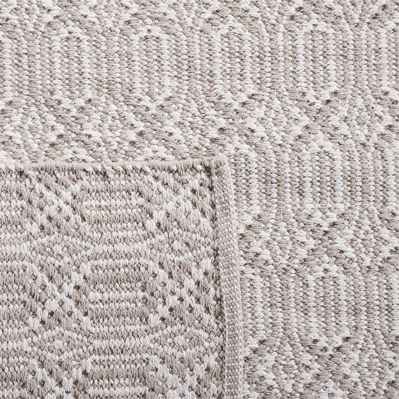 Safavieh Montauk 5' X 8' Hand Woven Cotton Pile Rug in Ivory and Gray