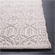 Safavieh Montauk 6' X 9' Hand Woven Cotton Pile Rug in Ivory and Gray