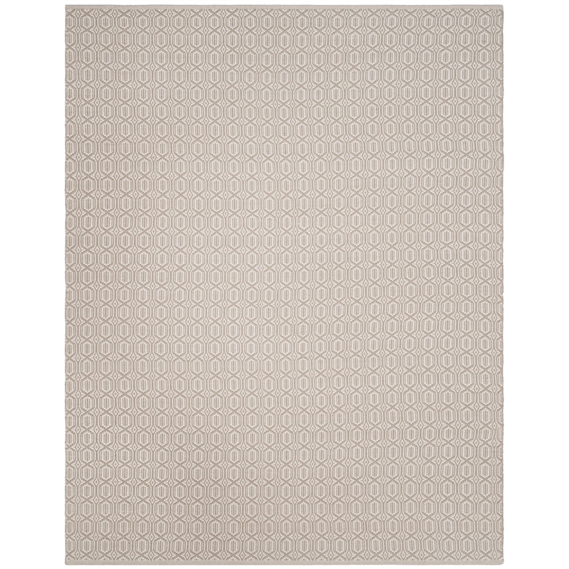 Safavieh Montauk 8' X 10' Hand Woven Cotton Pile Rug in Ivory and Gray