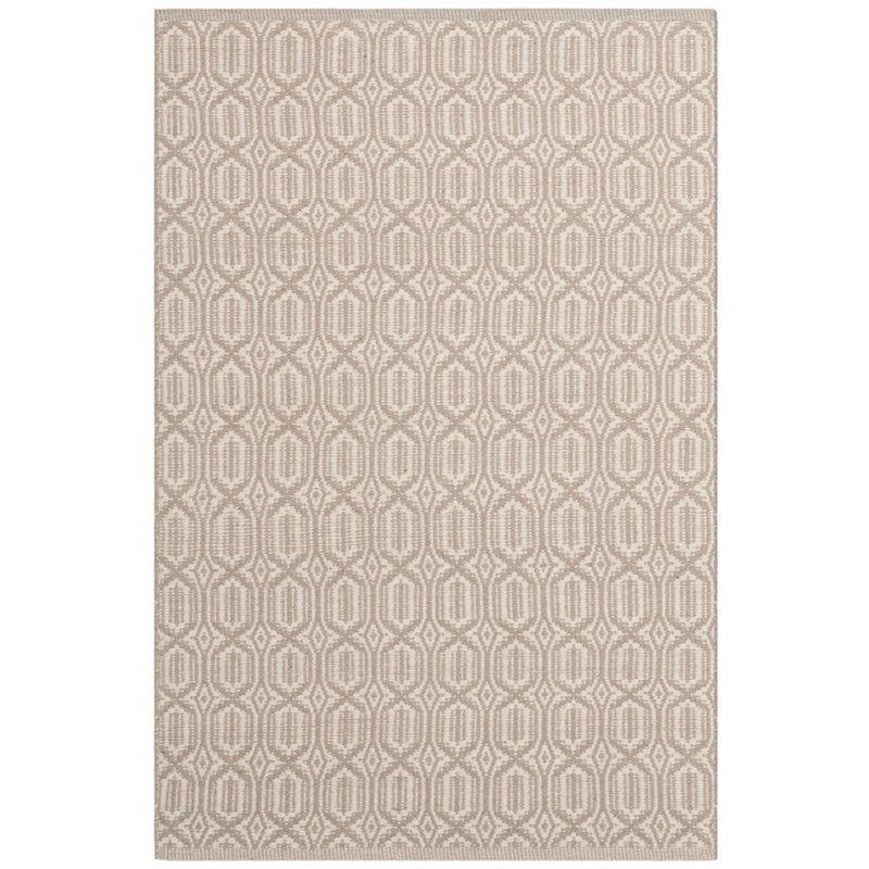 Safavieh Montauk 8' X 10' Hand Woven Cotton Pile Rug in Ivory and Gray