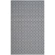 Safavieh Montauk 4' X 6' Hand Woven Cotton Pile Rug in Ivory and Navy