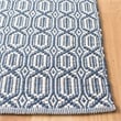 Safavieh Montauk 4' X 6' Hand Woven Cotton Pile Rug in Ivory and Navy