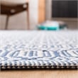Safavieh Montauk 4' X 6' Hand Woven Cotton Pile Rug in Ivory and Navy