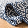 Safavieh Montauk 4' X 6' Hand Woven Cotton Pile Rug in Ivory and Navy