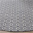 Safavieh Montauk 6' X 6' Round Hand Woven Cotton Rug in Ivory and Navy
