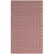 Safavieh Montauk 3' X 5' Hand Woven Cotton Pile Rug in Ivory and Red