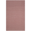Safavieh Montauk 6' X 9' Hand Woven Cotton Pile Rug in Ivory and Red