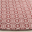 Safavieh Montauk 6' X 6' Square Hand Woven Cotton Rug in Ivory and Red