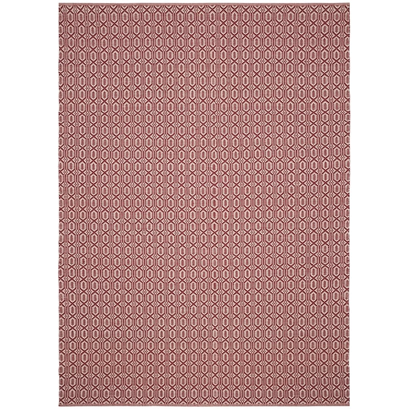 Safavieh Montauk 8' X 10' Hand Woven Cotton Pile Rug in Ivory and Red