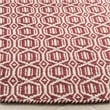 Safavieh Montauk 8' X 10' Hand Woven Cotton Pile Rug in Ivory and Red