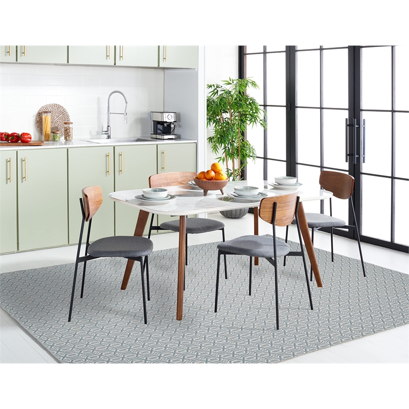 Safavieh Montauk 3' X 5' Hand Woven Cotton Pile Rug in Ivory and Blue