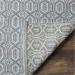 Safavieh Montauk 3' X 5' Hand Woven Cotton Pile Rug in Ivory and Blue