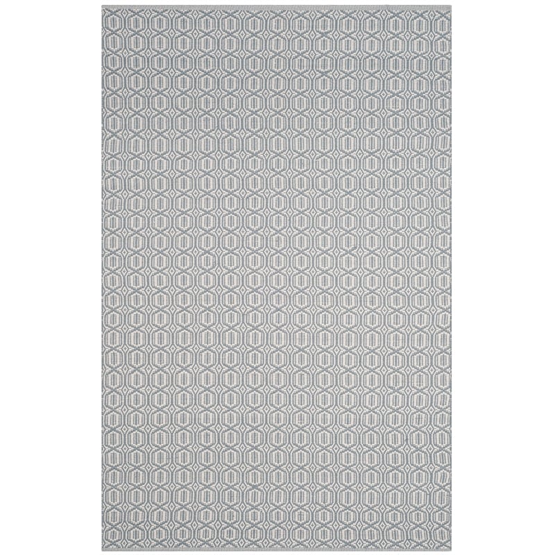 Safavieh Montauk 6' X 9' Hand Woven Cotton Pile Rug in Ivory and Blue