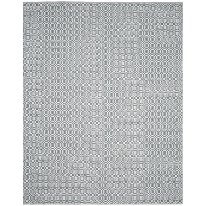 Safavieh Montauk 8' X 10' Hand Woven Cotton Pile Rug in Ivory and Blue