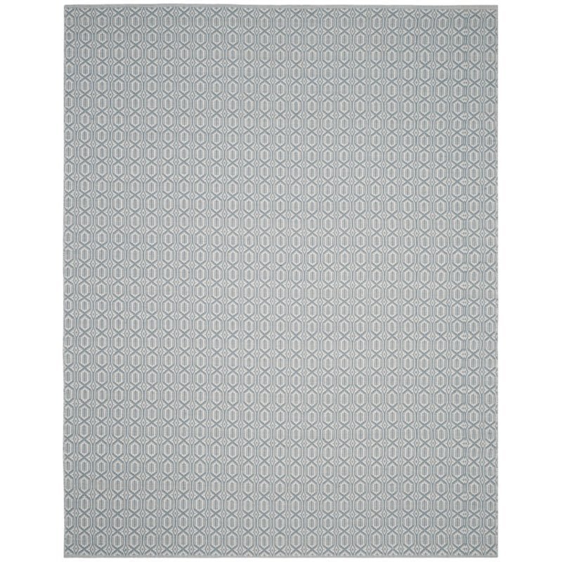 Safavieh Montauk 8' X 10' Hand Woven Cotton Pile Rug in Ivory and Blue