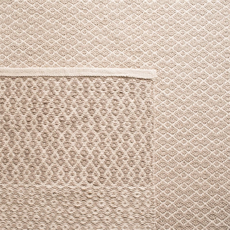 Safavieh Montauk 3' X 5' Hand Woven Cotton Pile Rug in Ivory and Gray