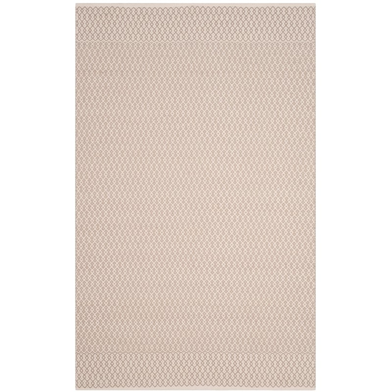 Safavieh Montauk 5' X 8' Hand Woven Cotton Pile Rug in Ivory and Gray
