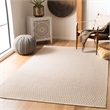Safavieh Montauk 6' X 9' Hand Woven Cotton Pile Rug in Ivory and Gray