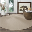 Safavieh Montauk 6' X 6' Round Hand Woven Cotton Rug in Ivory and Gray