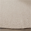 Safavieh Montauk 6' X 6' Round Hand Woven Cotton Rug in Ivory and Gray