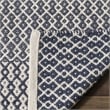 Safavieh Montauk 3' X 5' Hand Woven Cotton Pile Rug in Ivory and Navy