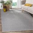 Safavieh Montauk 5' X 8' Hand Woven Cotton Pile Rug in Ivory and Navy