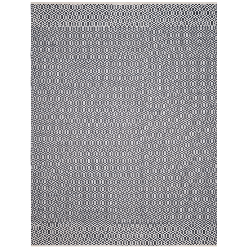 Safavieh Montauk 8' X 10' Hand Woven Cotton Pile Rug in Ivory and Navy