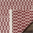 Safavieh Montauk 3' X 5' Hand Woven Cotton Pile Rug in Ivory and Red