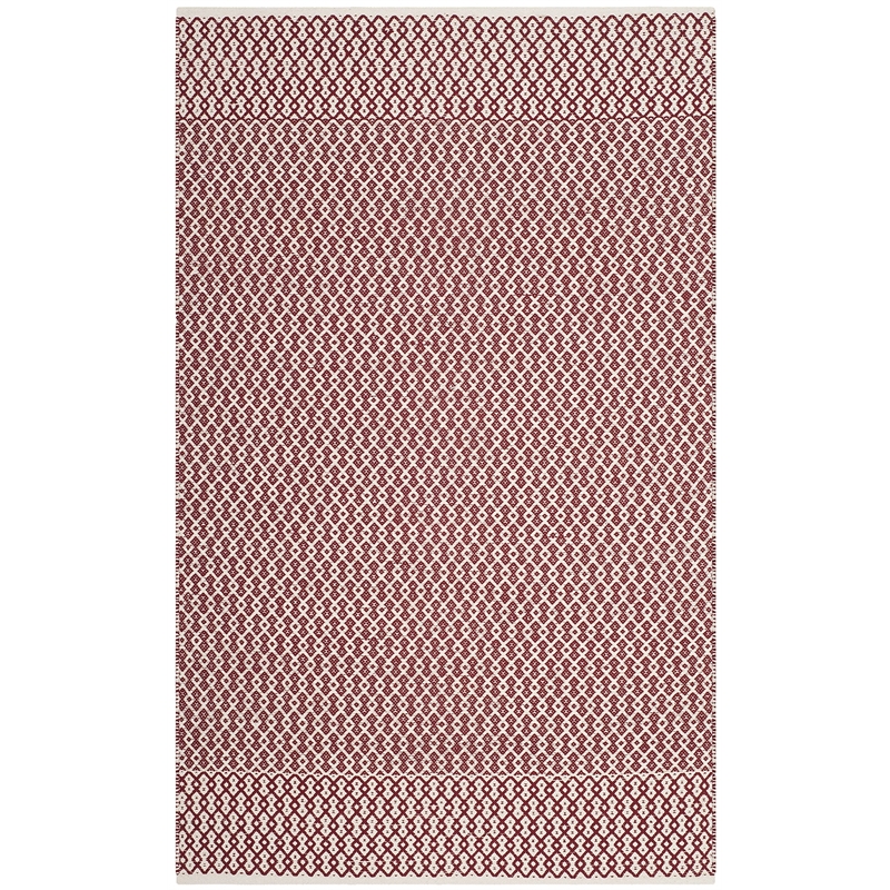 Safavieh Montauk 4' X 6' Hand Woven Cotton Pile Rug in Ivory and Red