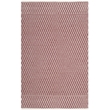 Safavieh Montauk 4' X 6' Hand Woven Cotton Pile Rug in Ivory and Red
