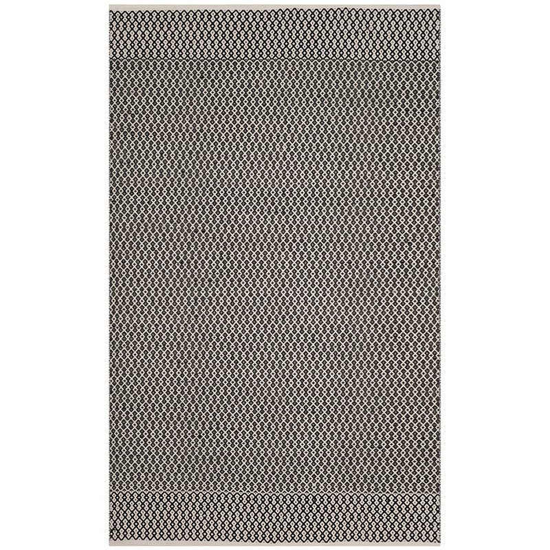 Safavieh Montauk 5' X 8' Hand Woven Cotton Pile Rug in Ivory and Black