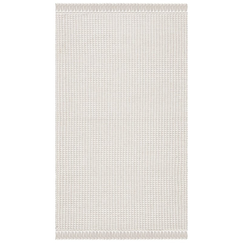 Safavieh Montauk 3' X 5' Hand Woven Cotton Pile Rug in Ivory and Gray