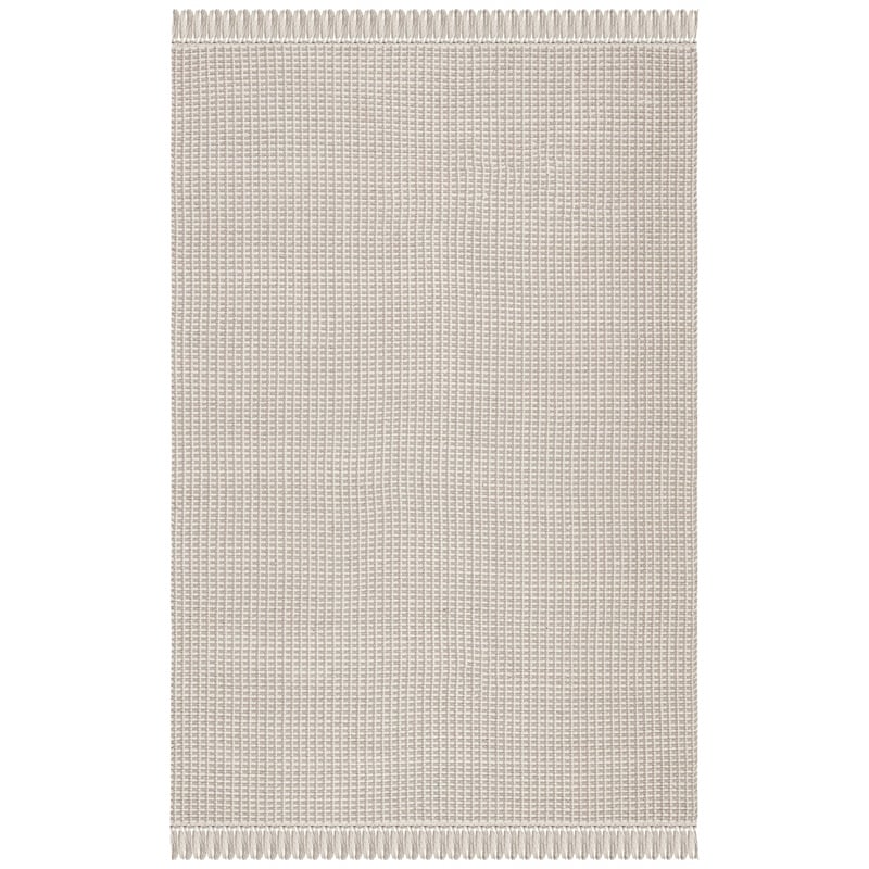 Safavieh Montauk 4' X 6' Hand Woven Cotton Pile Rug in Ivory and Gray