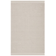 Safavieh Montauk 4' X 6' Hand Woven Cotton Pile Rug in Ivory and Gray