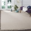 Safavieh Montauk 6' X 9' Hand Woven Cotton Pile Rug in Ivory and Gray