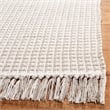 Safavieh Montauk 6' X 9' Hand Woven Cotton Pile Rug in Ivory and Gray