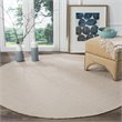 Safavieh Montauk 6' X 6' Round Hand Woven Cotton Rug in Ivory and Gray