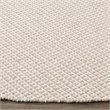 Safavieh Montauk 6' X 6' Round Hand Woven Cotton Rug in Ivory and Gray