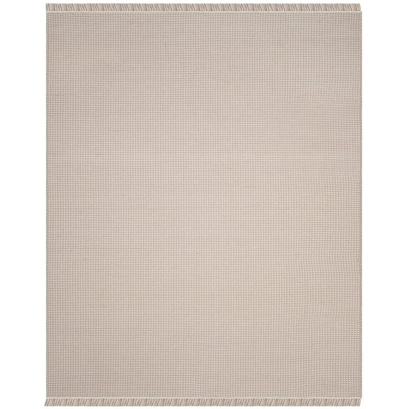 Safavieh Montauk 8' X 10' Hand Woven Cotton Pile Rug in Ivory and Gray