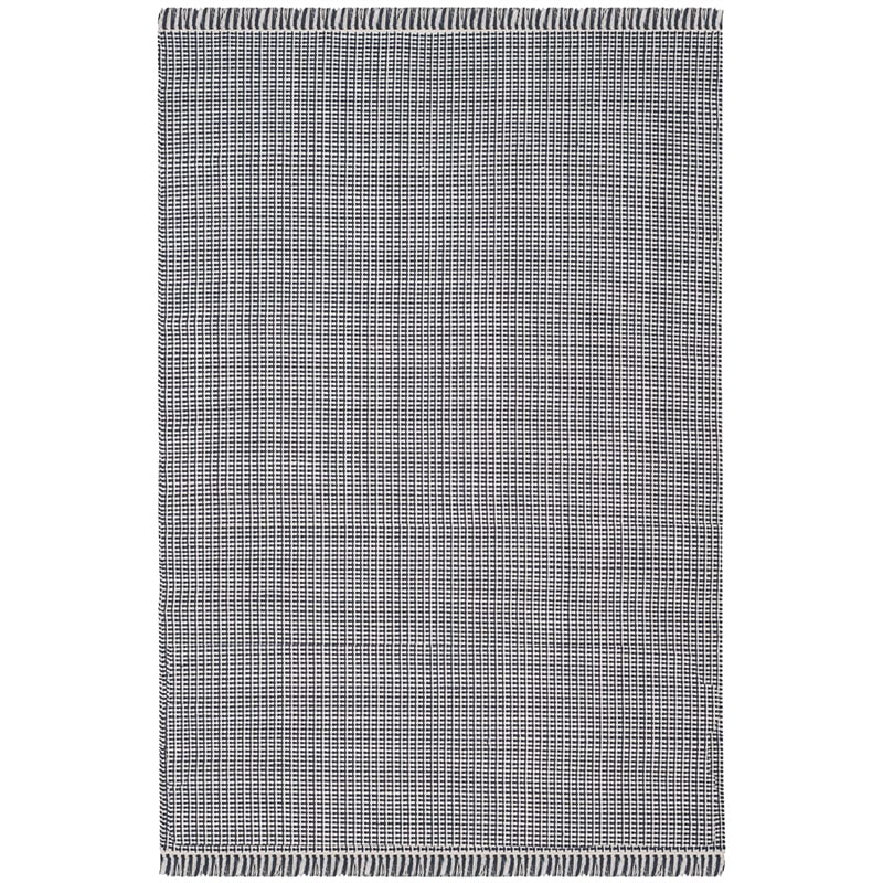 Safavieh Montauk 4' X 6' Hand Woven Cotton Pile Rug in Ivory and Navy