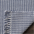 Safavieh Montauk 5' X 8' Hand Woven Cotton Pile Rug in Ivory and Navy