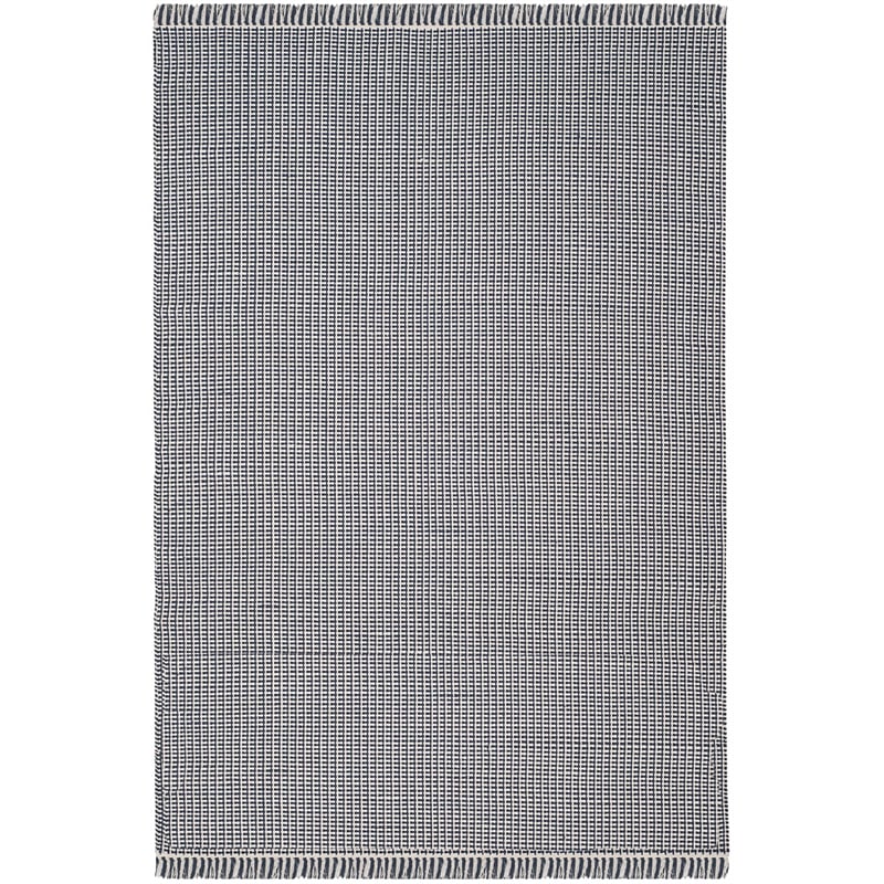 Safavieh Montauk 6' X 9' Hand Woven Cotton Pile Rug in Ivory and Navy