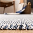 Safavieh Montauk 6' X 9' Hand Woven Cotton Pile Rug in Ivory and Navy
