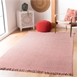 Safavieh Montauk 3' X 5' Hand Woven Cotton Pile Rug in Ivory and Red