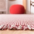 Safavieh Montauk 4' X 6' Hand Woven Cotton Pile Rug in Ivory and Red
