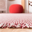 Safavieh Montauk 5' X 8' Hand Woven Cotton Pile Rug in Ivory and Red