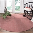 Safavieh Montauk 6' X 6' Square Hand Woven Cotton Rug in Ivory and Red