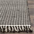 Safavieh Montauk 3' X 5' Hand Woven Cotton Pile Rug in Ivory and Black