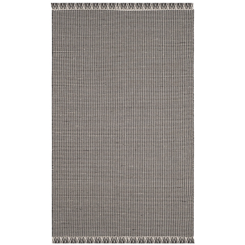 Safavieh Montauk 4' X 6' Hand Woven Cotton Pile Rug in Ivory and Black