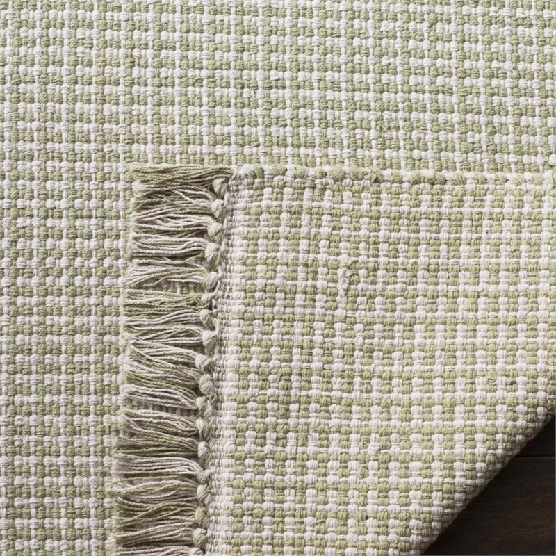 Safavieh Montauk 5' X 8' Hand Woven Cotton Pile Rug in Ivory and Black